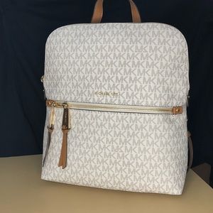 rhea medium slim logo backpack